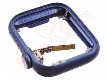Side frame with blue crown and power button for Apple Watch Series 7, A2473