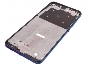 Carcasa frontal / central con marco azul "Aurora blue" para Huawei P40 Lite E