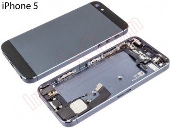 Black generic without logo battery cover for iPhone 5 with components