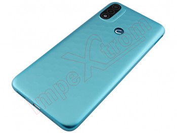 Tapa de batería azul con lente de cámaras para Motorola Moto E20, XT2155, XT2155-1