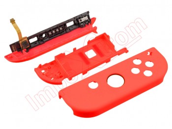 Carcasa roja fluor de Joycon derecho "R" para Nintendo Switch HAC-001