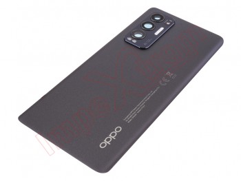 Black battery cover Service Pack with rear camera bezel for Oppo Find X3 Neo, CPH2207