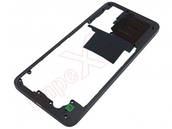 Carcasa frontal / central con marco negro / gris grafito "Graphite Gray" para Xiaomi Redmi Note 11s, 2201117SG