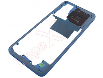Front / central housing with Twilight Blue frame for Xiaomi Redmi Note 11s, 2201117SG