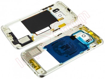 White middle housing for Samsung Galaxy S6 Edge, G925F