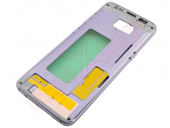 Carcasa frontal / central con marco violeta / gris orquídea "Orchid gray" con botones laterales para Samsung Galaxy S8, SM-G950F