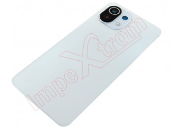 Tapa de batería genérica blanca con lente de cámaras para Xiaomi Mi 11 Lite, M2101K9AG / Mi 11 Lite 5G, M2101K9G