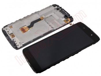Pantalla completa IPS LCD negra con marco para Alcatel One Touch Idol 3 de 4.7" pulgadas, 6039Y