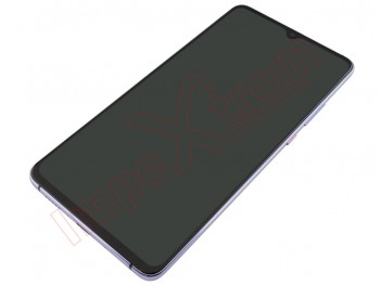 PREMIUM Black full screen OLED with phantom silver frame for Huawei Mate 20 X - PREMIUM quality