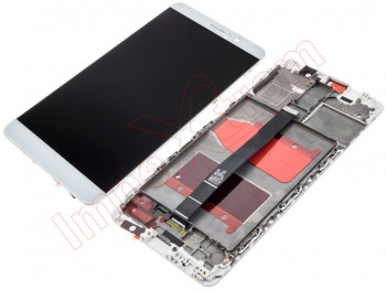 Pantalla completa IPS LCD genérica blanca con carcasa frontal para Huawei Mate 9