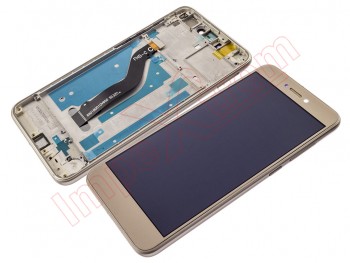 Pantalla completa IPS LCD genérica dorada con marco y carcasa frontal para Huawei P8 Lite 2017, PRA-LX1 / P9 Lite 2017