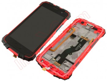 Black full screen LCD IPS with red frame for Ulefone Armor 2S / 2