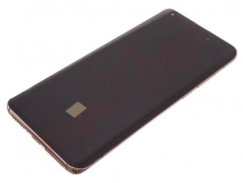 PREMIUM Black full screen SUPER AMOLED with peach gold frame for Xiaomi Mi 10 5G / Mi 10 Pro 5G (S version) - PREMIUM quality