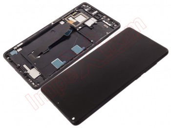 Pantalla completa IPS LCD negra con carcasa frontal para Xiaomi Mi Mix 2