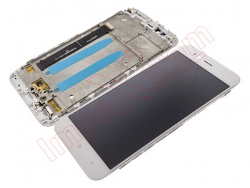 Pantalla completa IPS LCD blanca con marco para Xiaomi Mi A1 / 5x