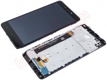 Black full screen IPS LCD with front housing for Xiaomi Redmi Note 4