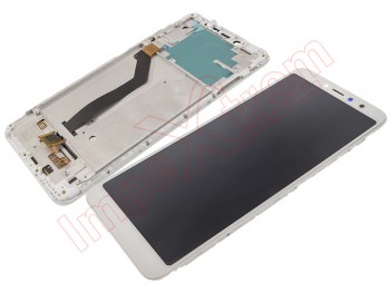 Pantalla completa IPS LCD blanca con carcasa frontal para Xiaomi Redmi S2