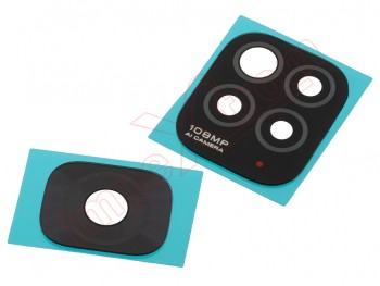 Set de lentes de cámaras traseras color negro para Xiaomi Redmi Note 11S 4G, 2201117SG, 2201117SI