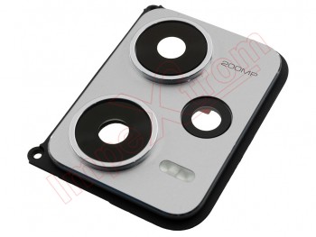Embellecedor / marco con lente de cámaras traseras blanco ártico "Artic white" para Xiaomi Redmi Note 12 Pro+, 22101316UCP