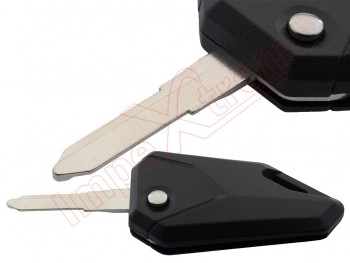 Producto genérico - Carcasa negra de llave con espadín guía derecha plegable para motocicletas Kawasaki