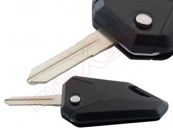 Producto genérico - Carcasa negra de llave con espadín guía derecha plegable de 9mm para motocicletas Kawasaki