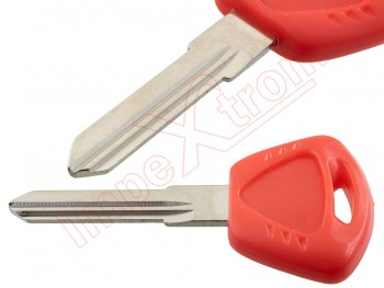Generic product - Red left guide blade fixed key without hole for transponder for Triumph motorcycles
