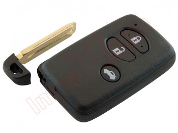 Producto Genérico - Telemando de 3 botones, 433 MHz ASK para Toyota Avensis, con espadín / llave de emergencia