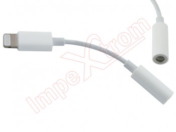 Cable adaptador MMX62ZM/A blanco, con conector lightning macho a conector audio Jack hembra de 3.5mm