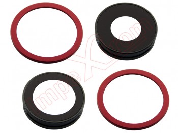 Rear camera lenses with red trims for iPhone 11, A2221, A2111, A2223
