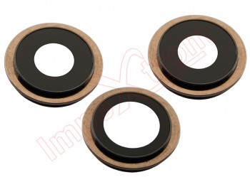 Rear camera lenses with "Matte Gold" trims for iPhone 11 Pro, A2215, A2160, A2217 / iPhone 11 Pro Max, A2218/A2161/A2220