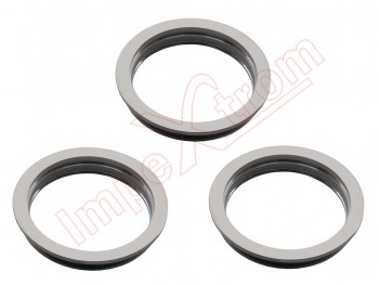 Matte silver rear cameras Hoop Rings for iPhone 11 Pro, A2215/A2160/A2217 / iPhone 11 Pro Max, A2218/A2161/A2220 