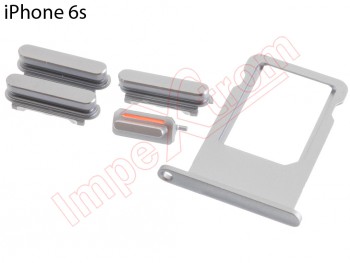 Sim card tray and buttons replacements for Apple Phone 6S silver