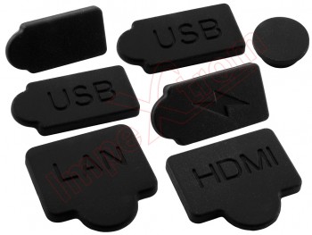 Conjunto de protectores / cubiertas de goma anti polvo de conectores y puertas para Sony Playstation 5, PS5