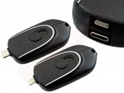 black-v9-1200-mah-mini-power-bank-keychain-with-dual-lightning-and-usb-type-c-connectors-in-blister