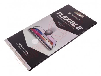 protector de pantalla de cristal templado (flexible) negro 5d para iPhone xr, a2105 / iphone 11, a2221