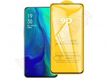 9H 9D tempered glass screen protector with black frame for Oppo Reno5 5G, PEGM00