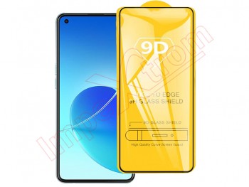 9H 9D tempered glass screen protector with black frame for Oppo Reno6 4G, CPH2235