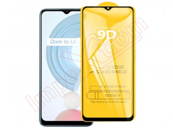 9H 9D tempered glass screen protector with black frame for Oppo Realme C21, RMX3201