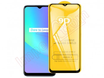 9H 9D tempered glass screen protector with black frame for Oppo Realme C25, RMX3193