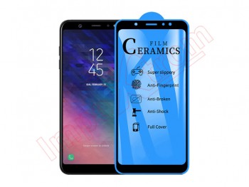 Flexible ceramic 9H 9D screensaver with black frame for Samsung Galaxy A6 Plus 2018, A605G