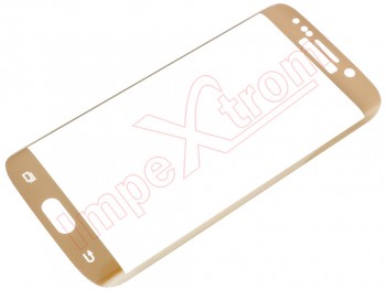 Protector de pantalla dorado de cristal templado para Samsung Galaxy S6 Edge, G925F en blíster