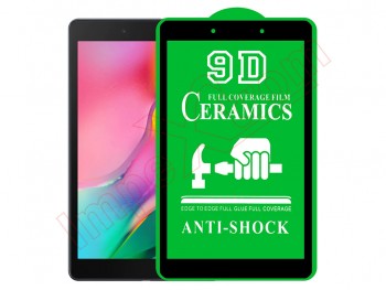 9H 9D flexible ceramic glue screen protector with black frame for Samsung Galaxy Tab A 8.0 Wifi, SM-T290 / SM-T295