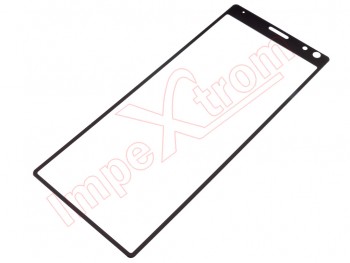 9H Tempered glass screensaver with black frame for Sony Xperia 10, I3113 / I3123 / I4113 / I4193