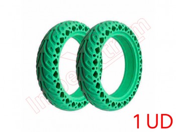 Green solid wheel for 8.5x2 urban style electric scooter