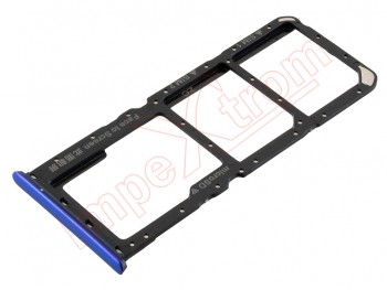 Bandeja Dual SIM + micro SD azul "Crystal blue" para Realme 5, RMX1911, RMX1919