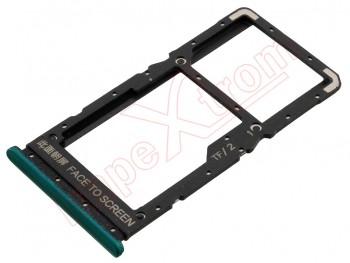 Bandeja Dual SIM / micro SD verde aurora "Aurora green" para Xiaomi Redmi Note 10 5G, M2103K19G, M2103K19C