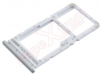 Chrome Silver Dual SIM / micro SD tray for Xiaomi Redmi Note 10 5G, M2103K19G, M2103K19C