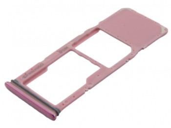 Bandeja Dual SIM/SD rosa para Samsung A9, SM-A920F