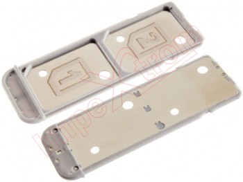 Bandeja SIM blanca / plateada para Sony Xperia C5 Ultra Dual, E5533, E5563