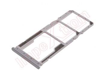 Tray for Dual SIM chrome silver for Xiaomi Redmi 10 5G, 22041219G, 22041219NY